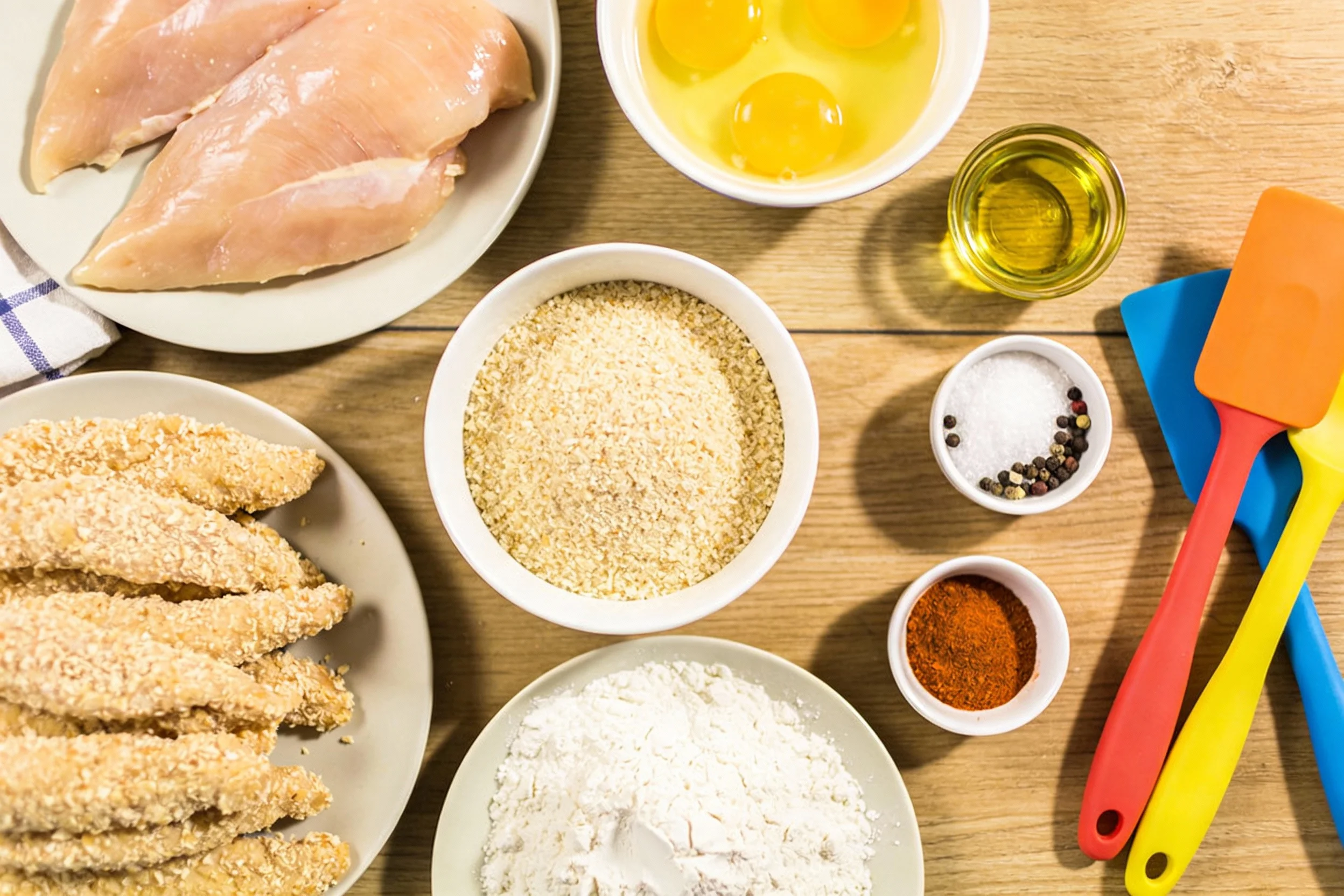 Ingredients for chicken tenders