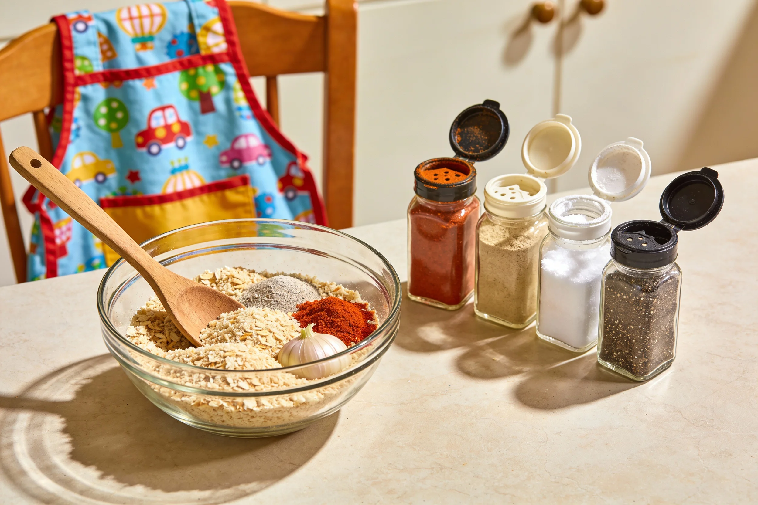 Ingredients for homemade Shake-n-Bake mix
