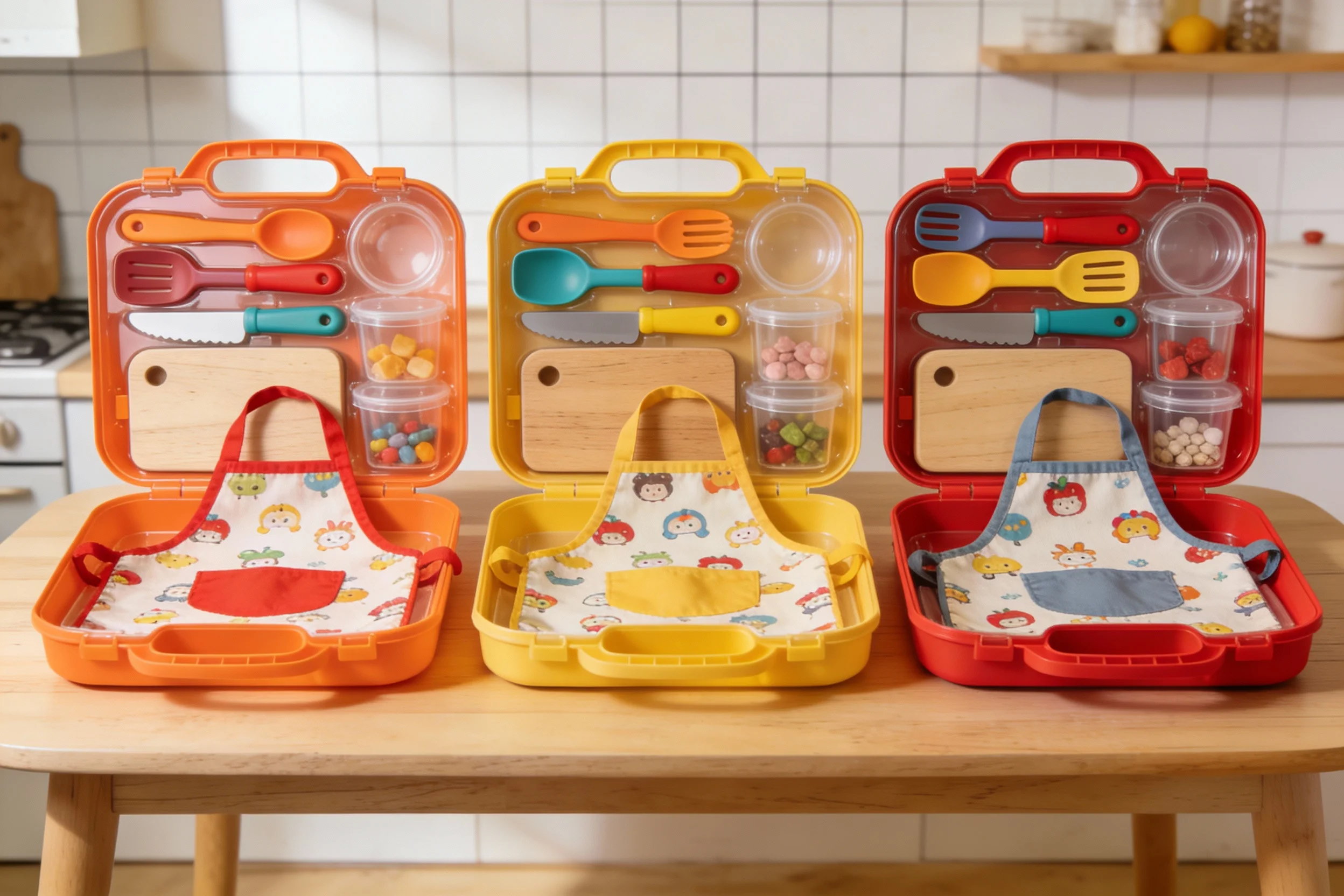 Comparison chart of kids cooking kit features