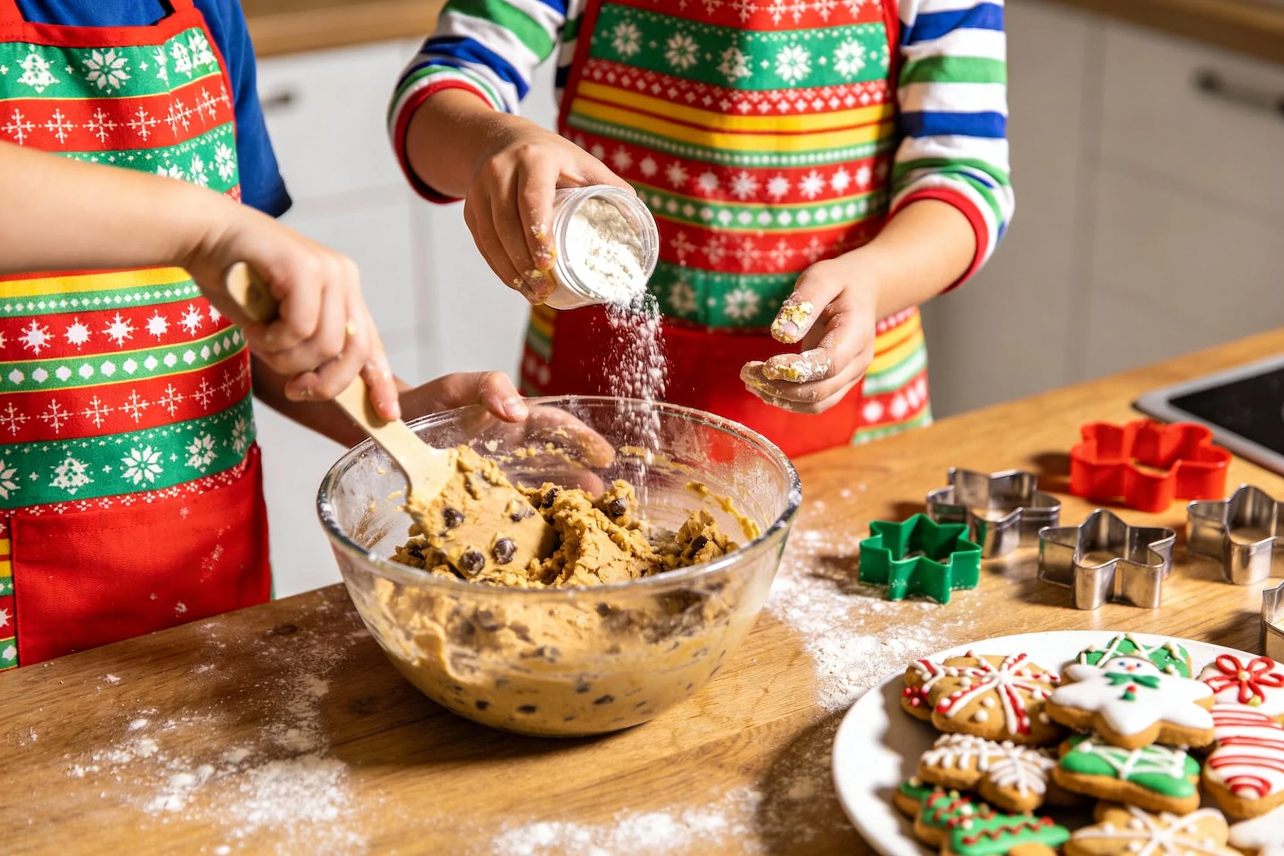 Children cooking holiday recipes