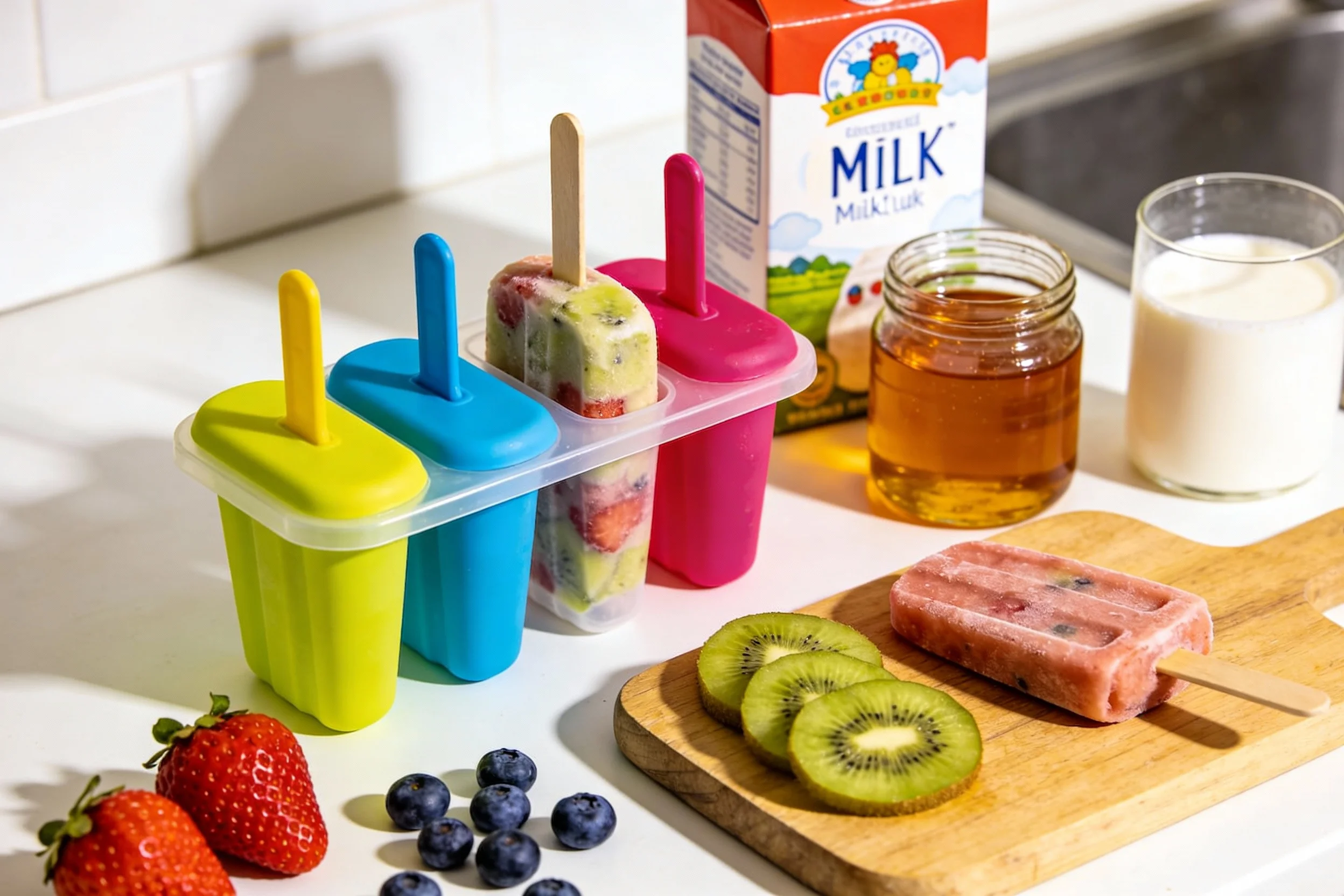 Ingredients for making popsicles